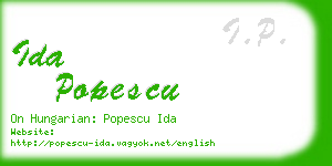 ida popescu business card